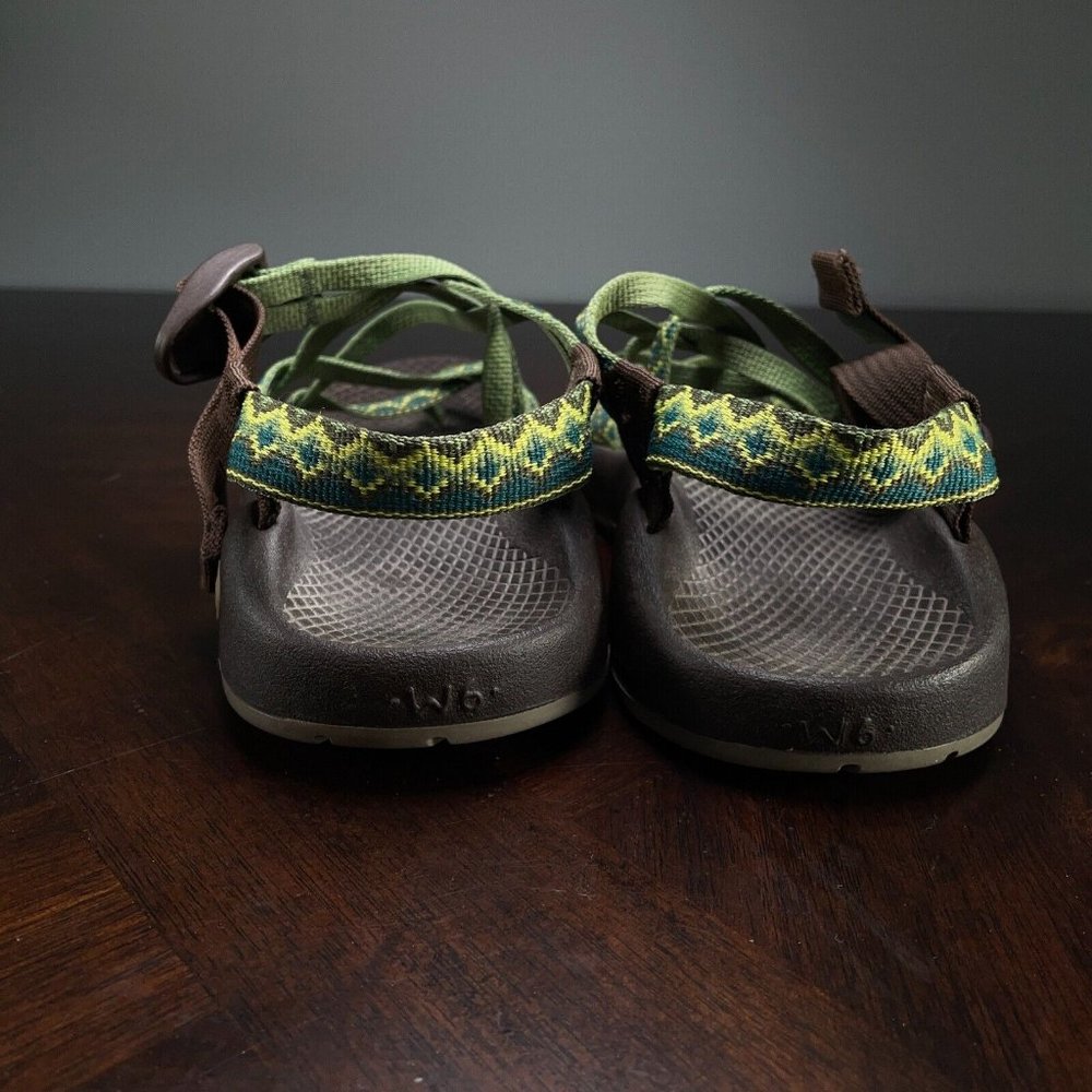 Chacos ZX/2 Classic Brown Blue Green Strappy Water Sport Sandals Womens Size 6 - Picture 6 of 10